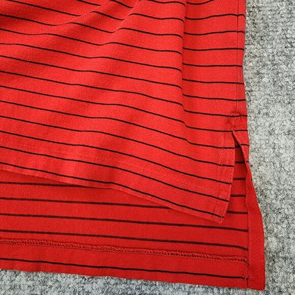 Ralph Lauren Polo Golf Shirt Men Large Red Black Stripe Short Sleeve Performance - Picture 11 of 16